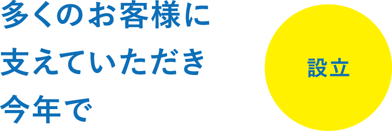 多くのお客様に支えていただき今年で