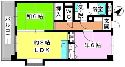グランベルデ丸善 / 501号室 間取り
