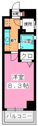 ルミノスコート / 301号室 間取り