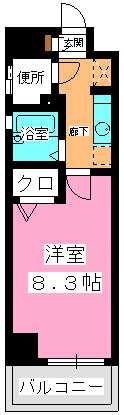 ルミノスコート / 807号室 間取り