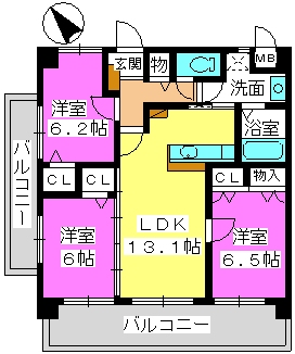 スターマイン / 305号室 間取り