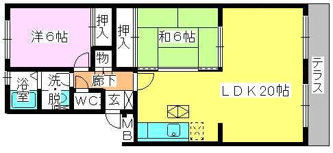 エクセルＥ・Ｆ / 106号室 間取り