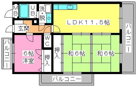 コムフォート・シティ / 201号室 間取り