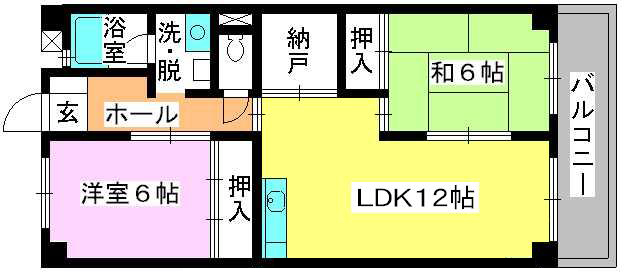 シティハイツ篠栗 / 302号室 間取り