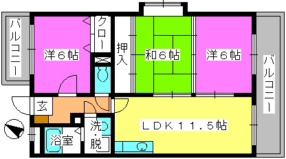 セントレージ博多 / 205号室 間取り