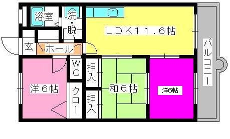 博多の森南 / 303号室 間取り