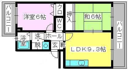 リヴェール伊賀 / 202号室 間取り