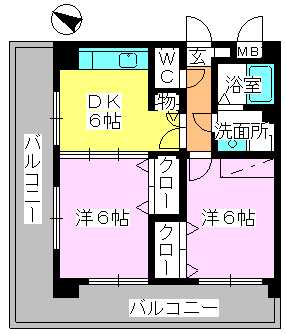 グランコート / 301号室 間取り