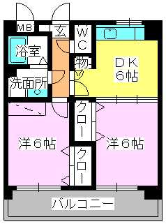 グランコート / 402号室 間取り