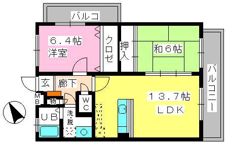 ルミエール・アーサ / 401号室 間取り