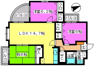 カンフォーロ藤木 / 302号室 間取り
