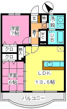 ルミエール２１ / 503号室 間取り