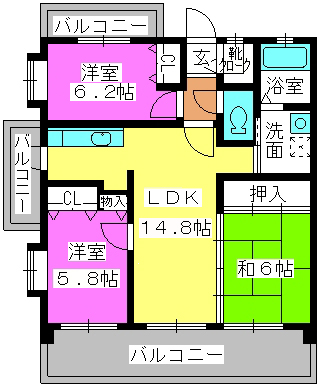 パレオコート / 506号室 間取り
