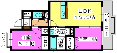 パークコート博多の森 / 2-301号室 間取り