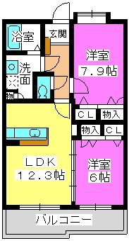 プロスパー２０ / 403号室 間取り