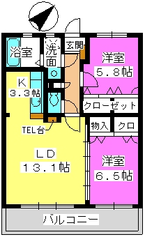 プロムナード・セリーヌ参番館 / 302号室 間取り