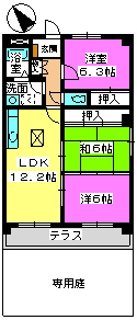 プレジオ篠栗Ⅱ / 101号室 間取り