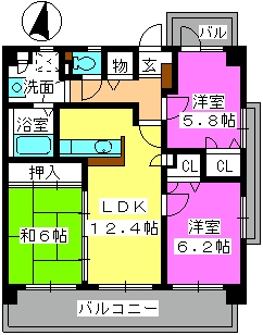 プレザントフレンド / 401号室 間取り