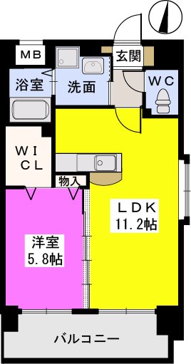 スルス門松駅前Ⅱ / 503号室 間取り