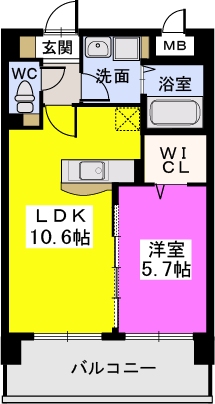 アルティメゾン博多 / 1102号室 間取り