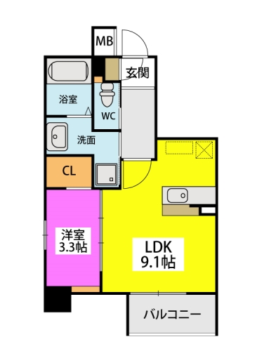 アビターレ吉塚駅前 / 901号室 間取り