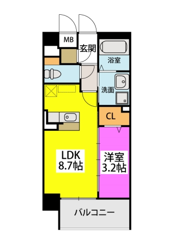 アビターレ吉塚駅前 / 1002号室 間取り