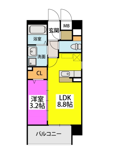 アビターレ吉塚駅前 / 603号室 間取り