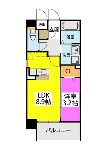 アビターレ吉塚駅前 / 804号室 間取り