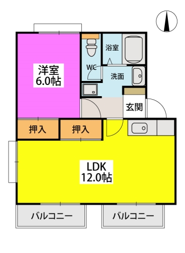 レピュートＭＦ / 203号室 間取り