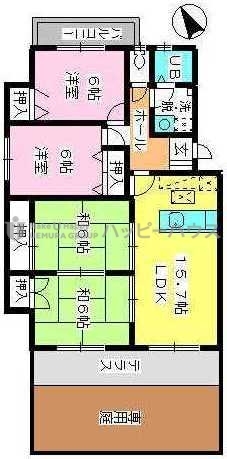 ドミール水城 / 107号室 間取り