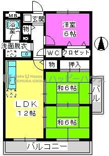 サンハイツ公園通り / 201号室 間取り