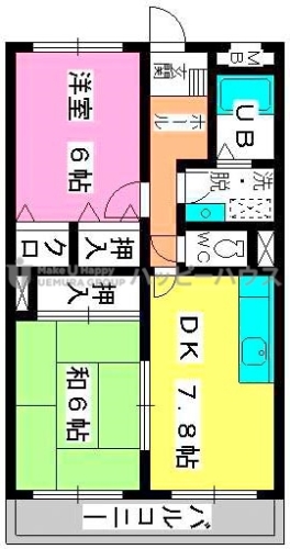 シャトレ針摺Ⅱ / 401号室 間取り