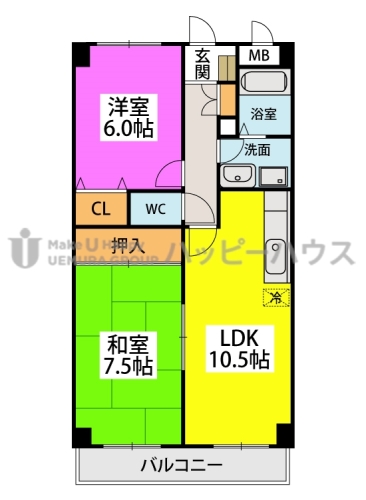 サンライズ天拝 / 202号室 間取り