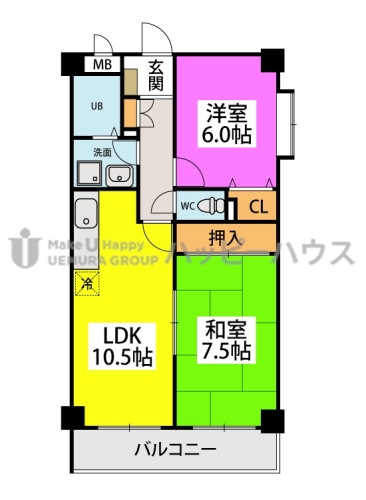 サンライズ天拝 / 301号室 間取り