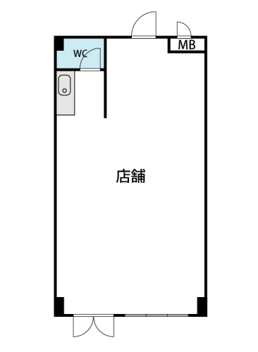 サンライズ天拝 / 店舗A号室 間取り