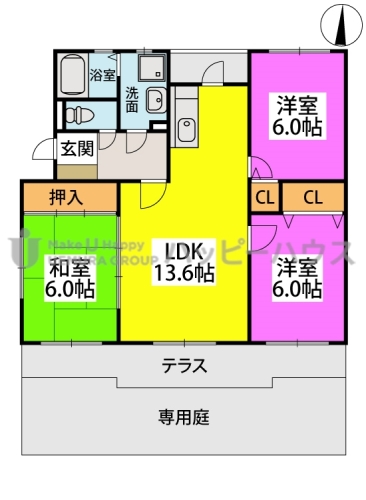 グランドゥール筑紫野 / 101号室 間取り