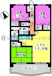 グランドゥール祥雲 / 702号室 間取り