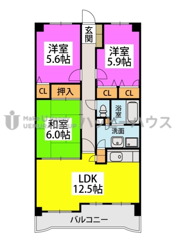 フォーレスト弐番館 / 602号室 間取り