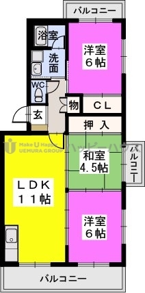 コーポラス国分 / 305号室 間取り