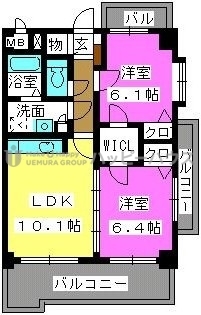 ヴァンクレール / 601号室 間取り