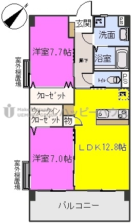 コンフォート筑紫 / 1001号室 間取り