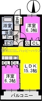 サーフウェーブ / 202号室 間取り
