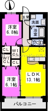 アルカンシェルヴィル / 303号室 間取り