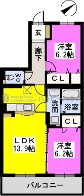 ステラルーチェ宰都 / 403号室 間取り