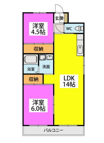 サンパール水城 / 205号室 間取り