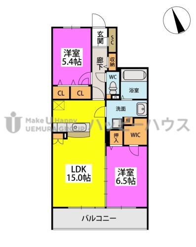 サクセス東櫛原 / 503号室 間取り