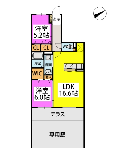 ボルドーⅤ番館 / 102号室 間取り
