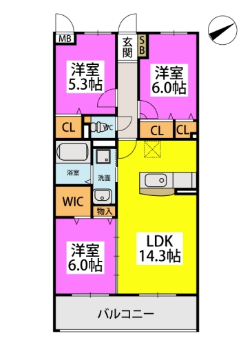 ボルドーⅤ番館 / 205号室 間取り