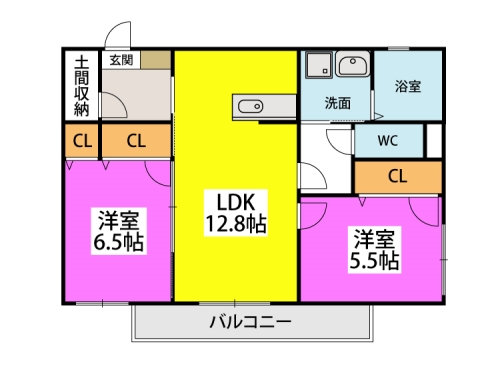 パークメゾン吉松 / 102号室 間取り