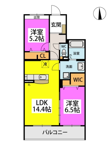 プレジデント正弥小郡 / 403号室 間取り
